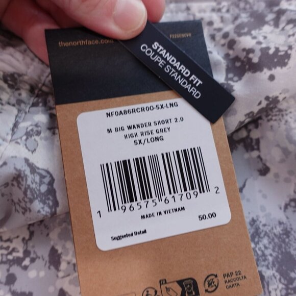NWT The North Face Wander Shorts 2.0 Sz Big 5X Gray Moss Camo Print High Rise - Picture 9 of 12